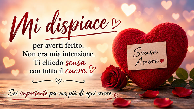 Frasi per chiedere scusa amore